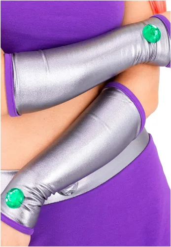 Vista 3 de Titan Starfire - Disfraz de princesa Koriand'r con medias para mujer