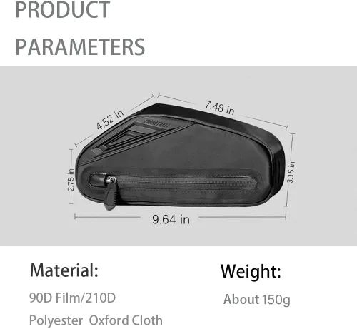 Vista 2 de Bolsa de bicicleta Cool Change Tubo superior, bolsa de marco de bicicleta triangular impermeable para bicicleta debajo del tubo para bicicleta