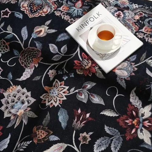Vista 7 de Rugcomf Alfombra de Entrada de 2'x3' - Patrón Paisley, Tapete para Puerta de Entrada Interior, Floral Vintage, Lavable a Máquina, Alfombra