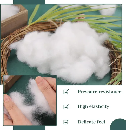 Vista 4 de LOKUNN Fibra de poliéster de 2.12 oz/60 g, relleno de fibra de poliéster (2.12 oz ~ 3.97 libras), relleno para animales de peluche, relleno