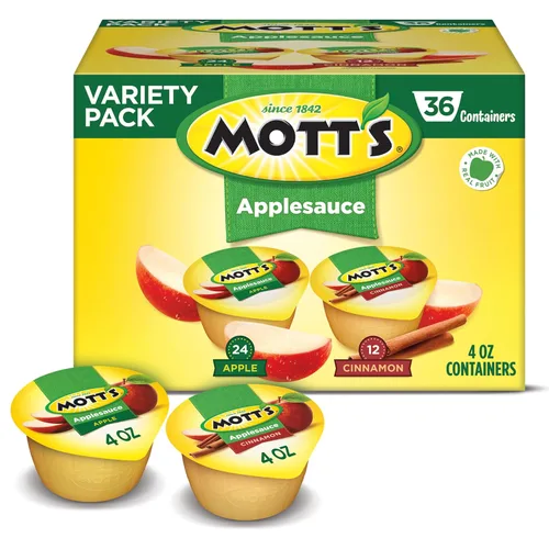 Vista 12 de Mott's Puré de manzana, taza de 4 onzas, 18