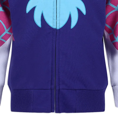 Vista 5 de Marvel Conjunto de sudadera y pantalones con capucha y cremallera para niñas de Spider-Gwen Ghost Spider - MoradoBlanco