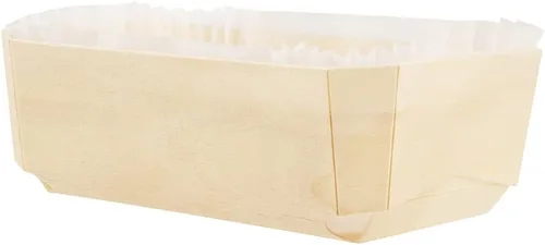 Vista 16 de Restaurantware Taipei - Moldes de madera para hornear de 17 onzas, 100 moldes desechables listos para horno, con forros de papel, recipientes