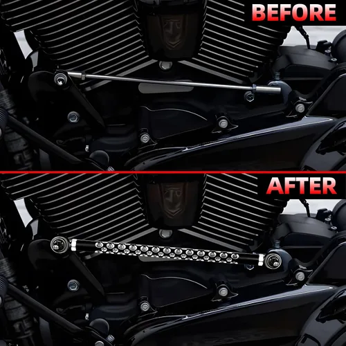 Vista 7 de Amazicha Engranaje de palanca de cambios para motocicleta, color negro, compatible con Harley Davidson Softail Dyna Touring Street Glide Electra