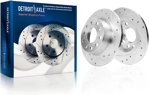 Vista 28 de Detroit Axle - Rotores de freno delanteros para Lexus GS350 GS430 GS450h GS460 IS200t IS250 IS300 IS350 Reemplazo de rotores de freno perforados
