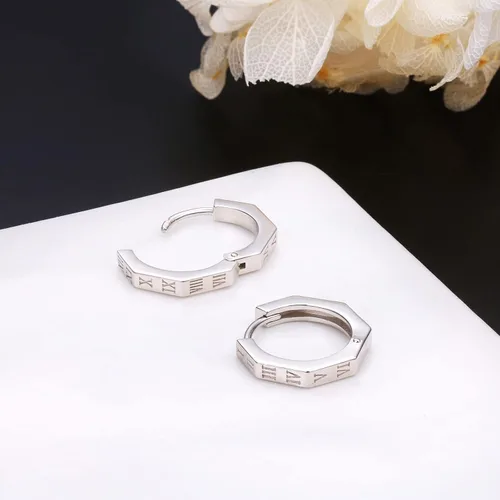 Vista 3 de Aretes de aro de plata de ley 925, delicados aretes colgantes para mujeres, hombres y niñas, regalo de joyería
