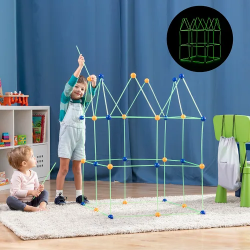 Vista 2 de Kit de Construcción de Fuertes para Niños Archikitt InnovaGoods 85 Piezas