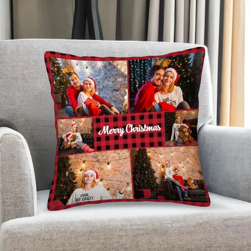 Vista 11 de Custom Pillows with Picture Name Personalized Throw Pillow Cover with Photos Text - Gifts for Couple Family Christmas Valentine's Day Birthday