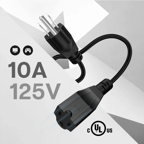 Vista 2 de TNP - Tira de cable de extensión de alimentación universal (3 pies), cable