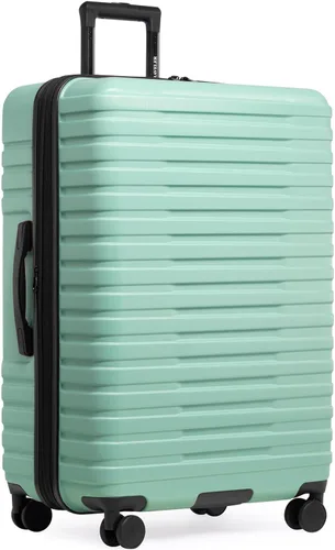 Vista 34 de U.S. Traveler Boren - Maleta de viaje extensible rígida con 8 ruedas giratorias, color negro, juego de 2 piezas