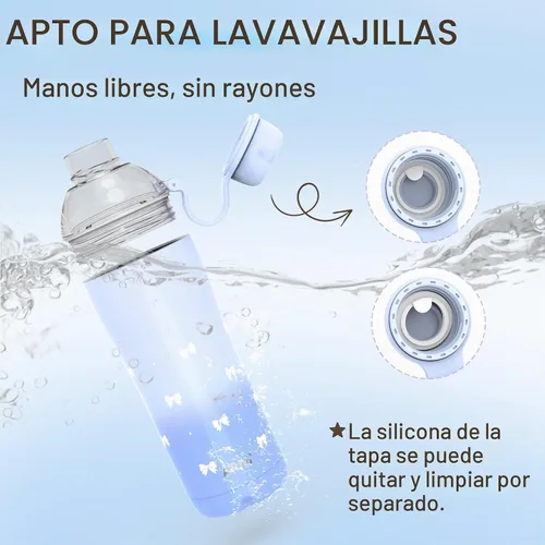 Vista 9 de Bow - Botella de agua aislada para mujeres, botellas de agua de acero inoxidable de 18 oz, de doble pared, 2 tapas (para beber y vaso) - Hidrata