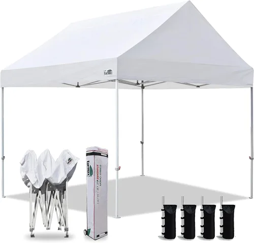 Vista 19 de Eurmax Tienda de campaña desplegable de Estados Unidos de 10 x 10, tienda de campaña para eventos de grado comercial con bolsa rodante patentada sin