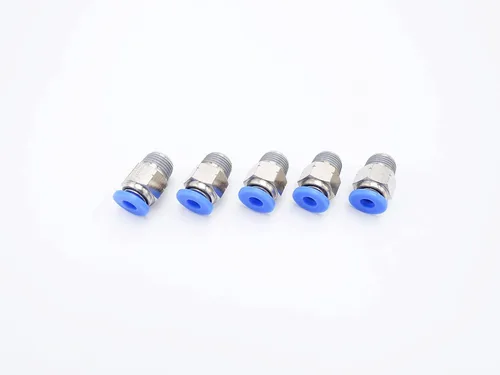 Vista 27 de Conexión de conexión de 1/2" OD x 1/2" macho NPT rosca, línea de agua recta macho neumática, conectores de empuje rápido (paquete de 4)
