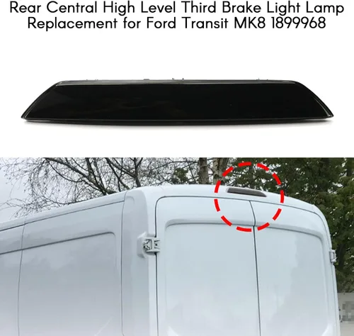 Vista 3 de Tercera luz de freno LED luz de carga de montaje alto para Ford Transit 150 250 350 MK8 Custom 1899968 reemplazo de lámpara de luz de freno de alto