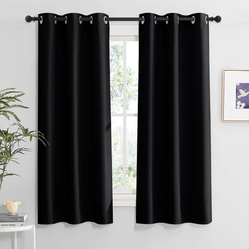 Vista 133 de RYB HOME - Cortinas para armario de 36 pulgadas, cortinas para oscurecer la habitación con ojales resistentes a la oxidación, cortinas de Aqua