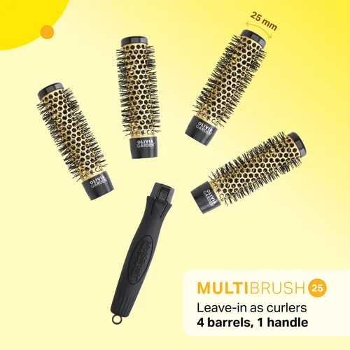 Vista 4 de Olivia Garden MultiBrush - Cepillo térmico desmontable no eléctrico con barril de cerámica