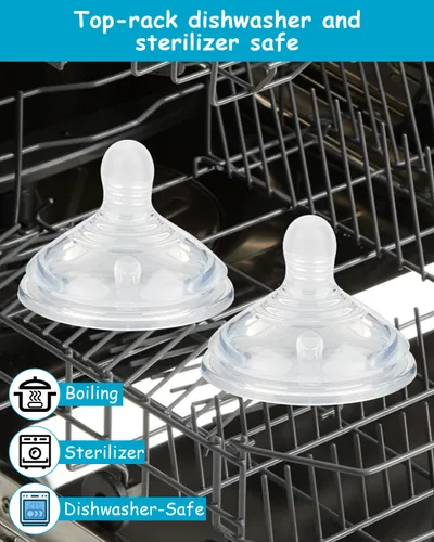 Vista 8 de Tetina de silicona (S) para biberones anti-cólicos Tommee Tippee Natural Start, flujo lento, 0m+, 4