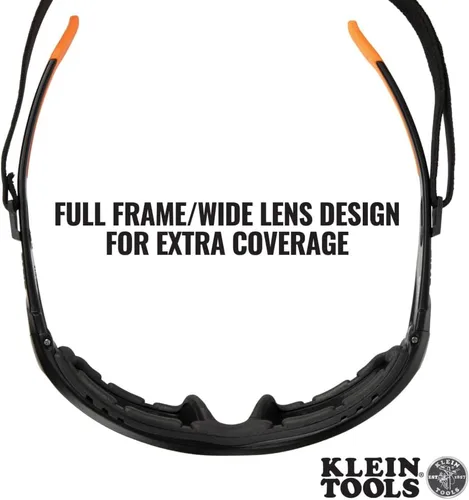 Vista 4 de Klein Tools 60538 Gafas de Seguridad con Junta, Equipo de Protección Individual Protector de Ojos Profesional, Marco Completo, Resistente a
