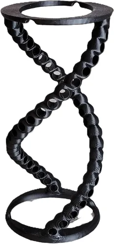 Vista 4 de Znet3D DNA Helix Portalápices – Innovador organizador de escritorio – 9 pulgadas de alto – Capacidad para 23 lápices – Diseño liso de borde redondo