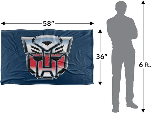 Vista 5 de Transformers Autobot Airbrush Logo Silky Touch Manta súper suave 36 x 58 pulgadas