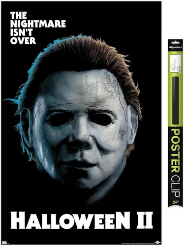 Vista 8 de Trends International Halloween II - Póster de pared de pesadilla, 22.4 pulgadas de largo x 14.7 pulgadas, versión enmarcada en madera de granero
