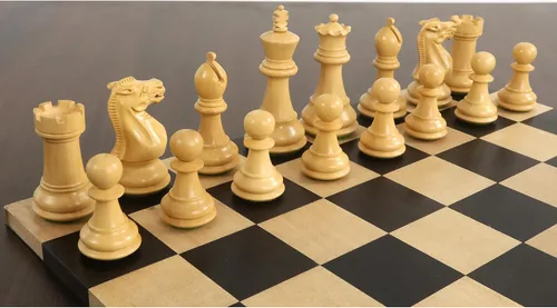 Vista 7 de Juego de piezas de ajedrez profesional Staunton de 3" - Boj ebonizado ponderado