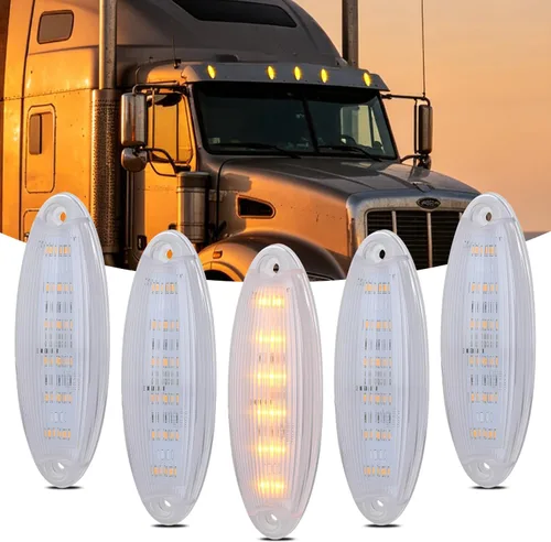 Vista 17 de Nilight Luz de Marcador Lateral Ovalada de 2.5 Pulgadas 10PCS Ámbar 2 Diodos LED Luces de Guardabarros y Separación de Remolque Impermeables