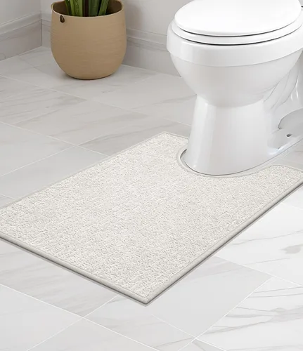 Vista 73 de Chakme Juego de 2 alfombras de baño ultrafinas, absorbentes, antideslizantes, lavables a máquina, color negro, 17 x 24 pulgadas / 17 x 30 pulgadas