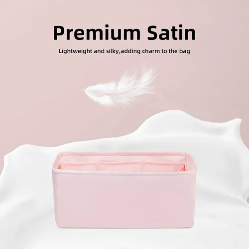 Vista 3 de DGAZ Organizador de bolso de seda para bolsas de Hermes Herbag 313950, organizador de bolsos y bolsas de lujo, inserto de bolsa Simplicity