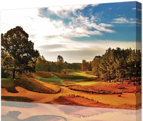 Vista 47 de chenchenArt Augusta - Arte de pared para campo de golf nacional Augusta, campo de golf de 12 hoyos, arte de pared para sala de estar, dormitorio