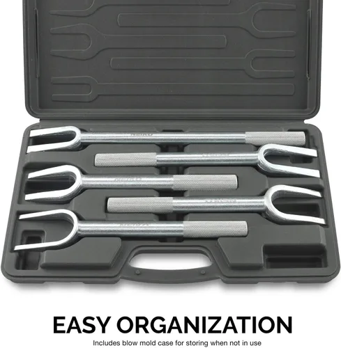 Vista 4 de Neiko 20687A Separador de rótula de barra de acoplamiento removedor de extremo de Pickle Fork Set 5 piezas Herramienta de especialidad automotriz