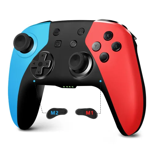 Vista 11 de AceGamer 2 Pack Wireless Controller for Nintendo Switch/Lite/OLED, Hall Effect Joystick for Switch 2 Pro Controller with Wake-Up/Turbo/Dual