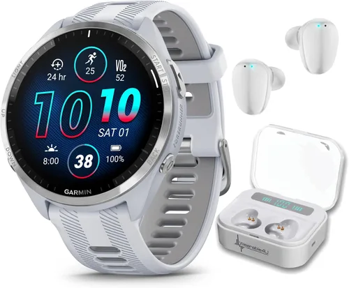 Vista 10 de Garmin Forerunner 965 Premium Reloj inteligente para correr y triatlón de 47 mm con pantalla táctil AMOLED, bisel de titanio DLC gris carbón