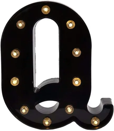 Vista 36 de Ulalaza Letrero de luz LED en blanco y negro, 2 letras AA alimentadas por batería para boda, fiesta de cumpleaños, lámpara de Navidad, luz nocturna