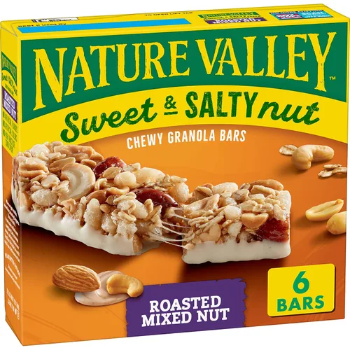 Vista 27 de Nature Valley Barras de granola de nueces dulces y saladas, maní, 15 barras, 18 onzas
