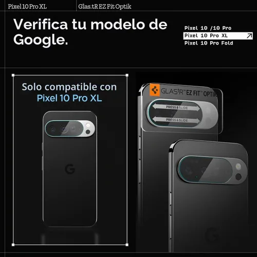 Vista 2 de Spigen Glas.tR EZ FIT Optik - Protector de lente de cámara para Pixel 10