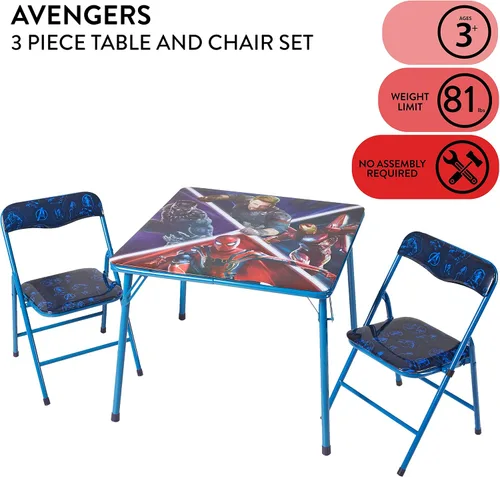 Vista 5 de [Usado] Marvel Avengers Infinity War - Juego de mesa cuadrada y silla de actividades para niños, 3 años en adelante
