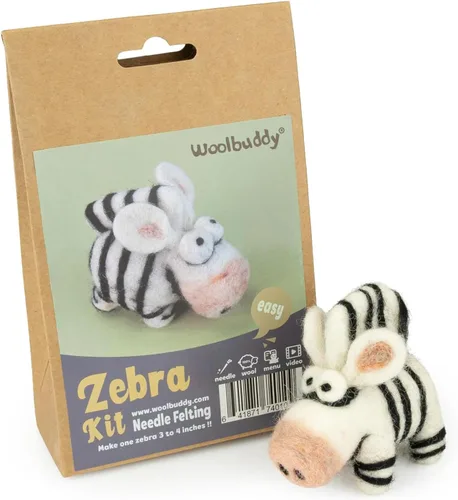 Vista 8 de Kit de fieltro de aguja Woolbuddy para principiantes y adultos – Kit de iniciación de animales de fieltro DIY con lana natural, agujas para fieltro