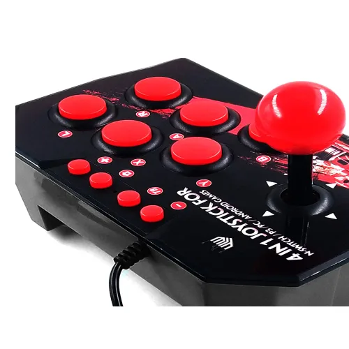 Vista 4 de Arcade Fight Stick Joystick for Switch PC MAC PS3 Andriod Linux Game Boxes using USB