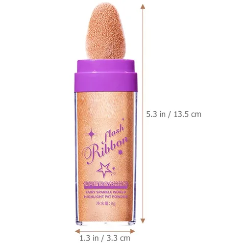 Vista 3 de FOMIYES 3 unidades de polvo iluminador para rostro, cuerpo y cabello, polvo brillante de palmaditas rosa perla y marrón dorado para tonos de piel