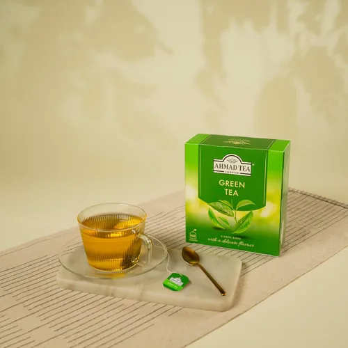 Vista 5 de Ahmad Tea Té verde, bolsitas de té verde, 100 unidades, sin cafeína y sin azúcar