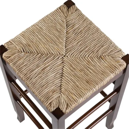 Vista 6 de Boraam Taburete cuadrado Rush de altura para barra, 29 pulgadas, capuchino