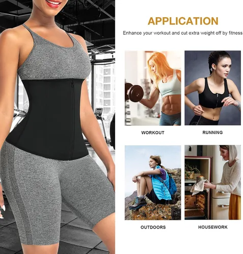 Vista 6 de FeelinGirl Entrenador de cintura de látex para mujer, faja transpirable, faja moldeadora de cintura para entrenamiento, reloj de arena