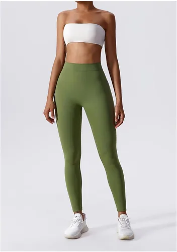 Vista 2 de Leggings sin costuras para mujer, pantalones deportivos de cintura alta para fitness, push up, yoga, ropa de gimnasio, pantalones de entrenamiento