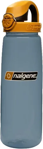 Vista 19 de Nalgene Sustain Tritan Botella de Agua On The Fly Sin BPA Fabricada con Material Derivado del 50% de Residuos Plásticos, 24 OZ, Azul con Aqua