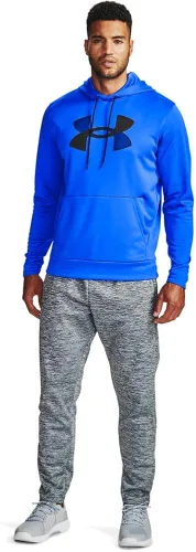 Vista 4 de Under Armour - Sudadera de polar con capucha para hombre con logotipo grande