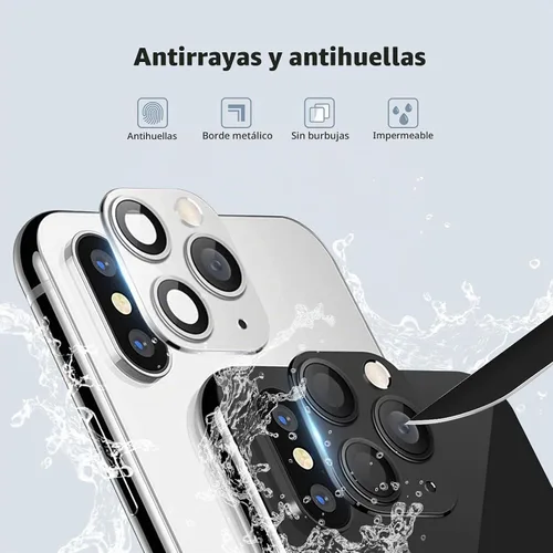 Vista 2 de LucBuy Protector de lente de cámara para iPhone X/XS/XS MAX Convert to iPhone 11 Pro/11 Pro Max, película de vidrio templado transparente ultra