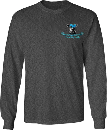 Vista 3 de Country Life Outfitters Just Hangin with The Heifers Women's Shirt Agua