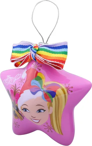 Vista 2 de Ruz JoJo Siwa - Juego de adornos de Navidad de estrella y unicornio, decoración de árbol para interiores y exteriores, paquete de 2