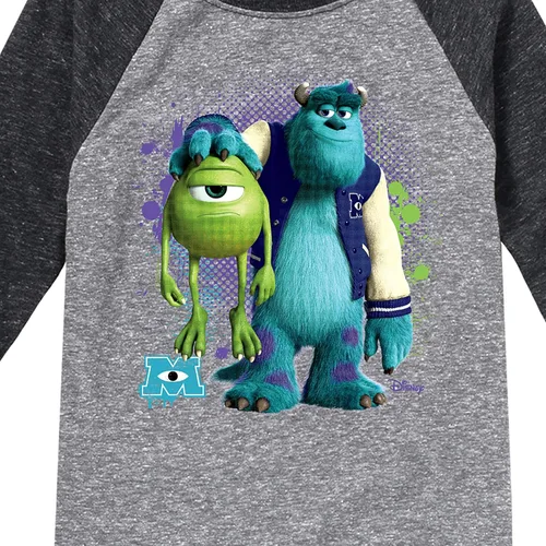 Vista 3 de Disney - Monsters Inc. - Mike and Sully - Camiseta estampada raglán para niños y jóvenes